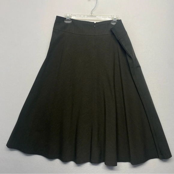 Jones New York Collection Stretch MIDI Skirt Brown 14 Pockets A Line - Picture 2 of 8